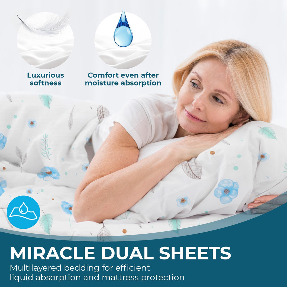 Miracle Dual Sheets four-layer absorbent design keeps surfaces dry