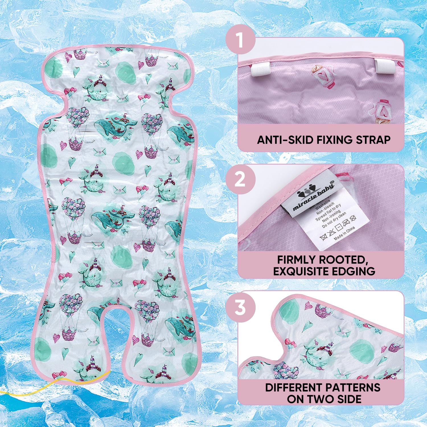 Reversible Miracle Baby pad design lets you switch styles on the go