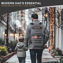 MIRACOL Diaper Bag Backpack side view highlights multiple pockets for quick access