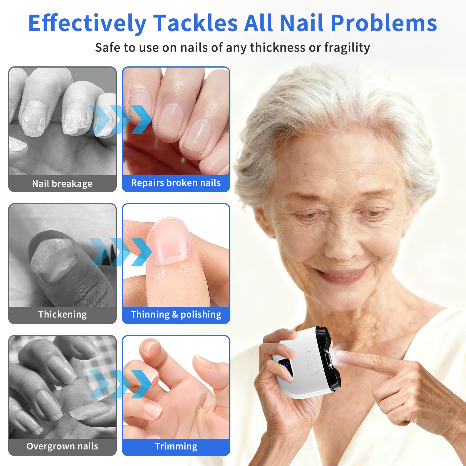 MIRAIWATIMO electric nail-clipper USB charging for convenient power on the go.