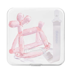 Miraloop crystal jelly baby teether close-up showing safe food-grade silicone