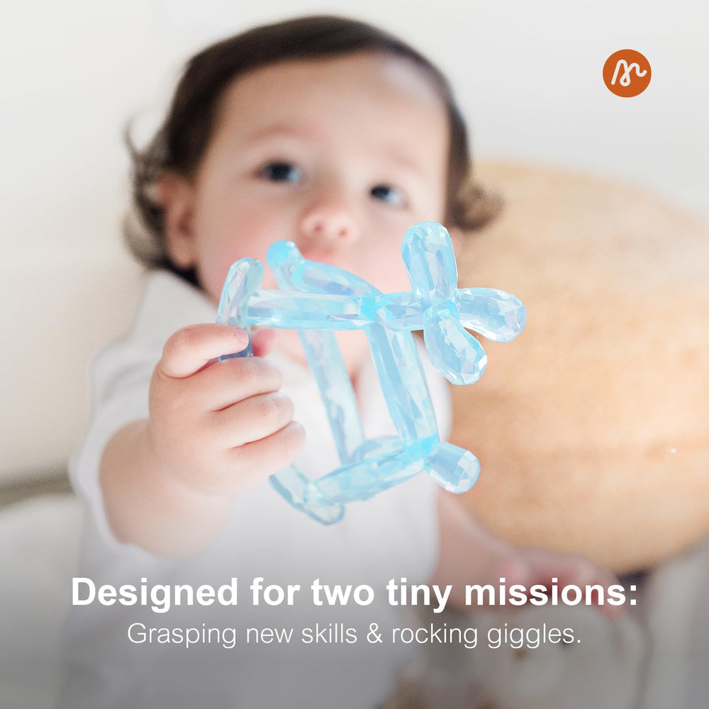 Miraloop pacifier clip keeps the teether within reach during outings