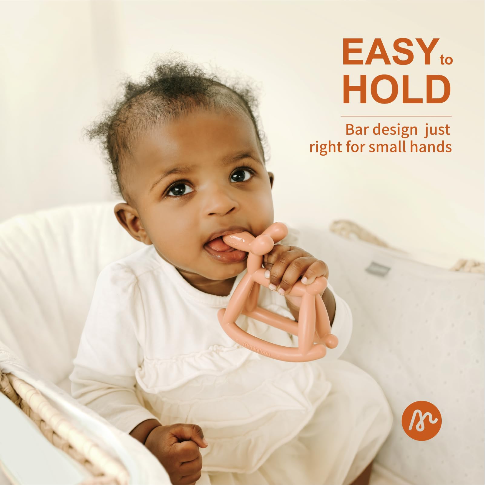 MIRALOOP pacifier-grade silicone ensures safe chewing with clean residue-free use.