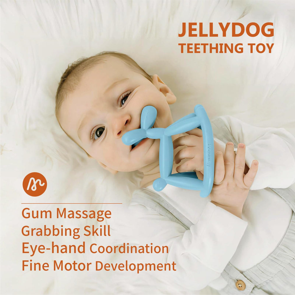 MIRALOOP teether with easy-hold bars supports early grasping and hand-eye coordination.