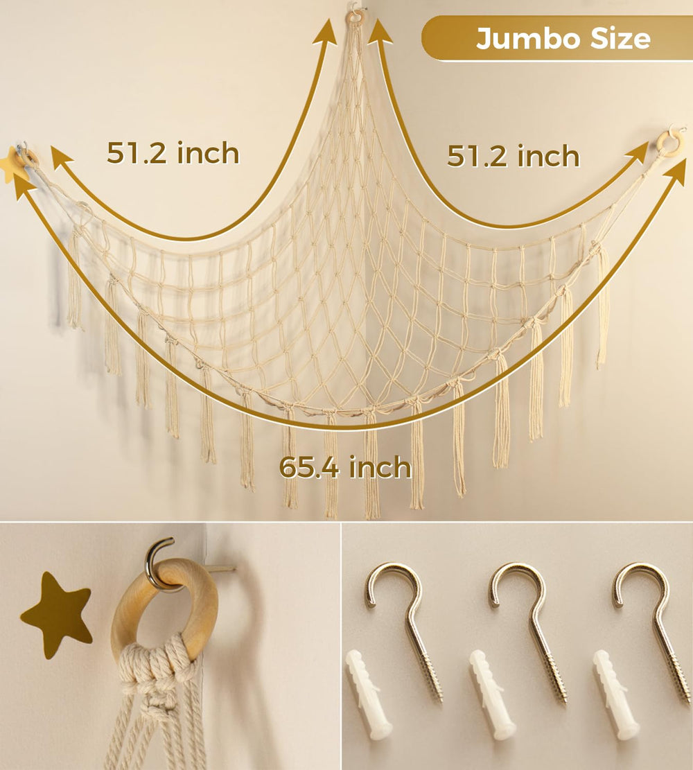 Mirolam macrame cotton material closeup emphasizes soft, durable fabric.