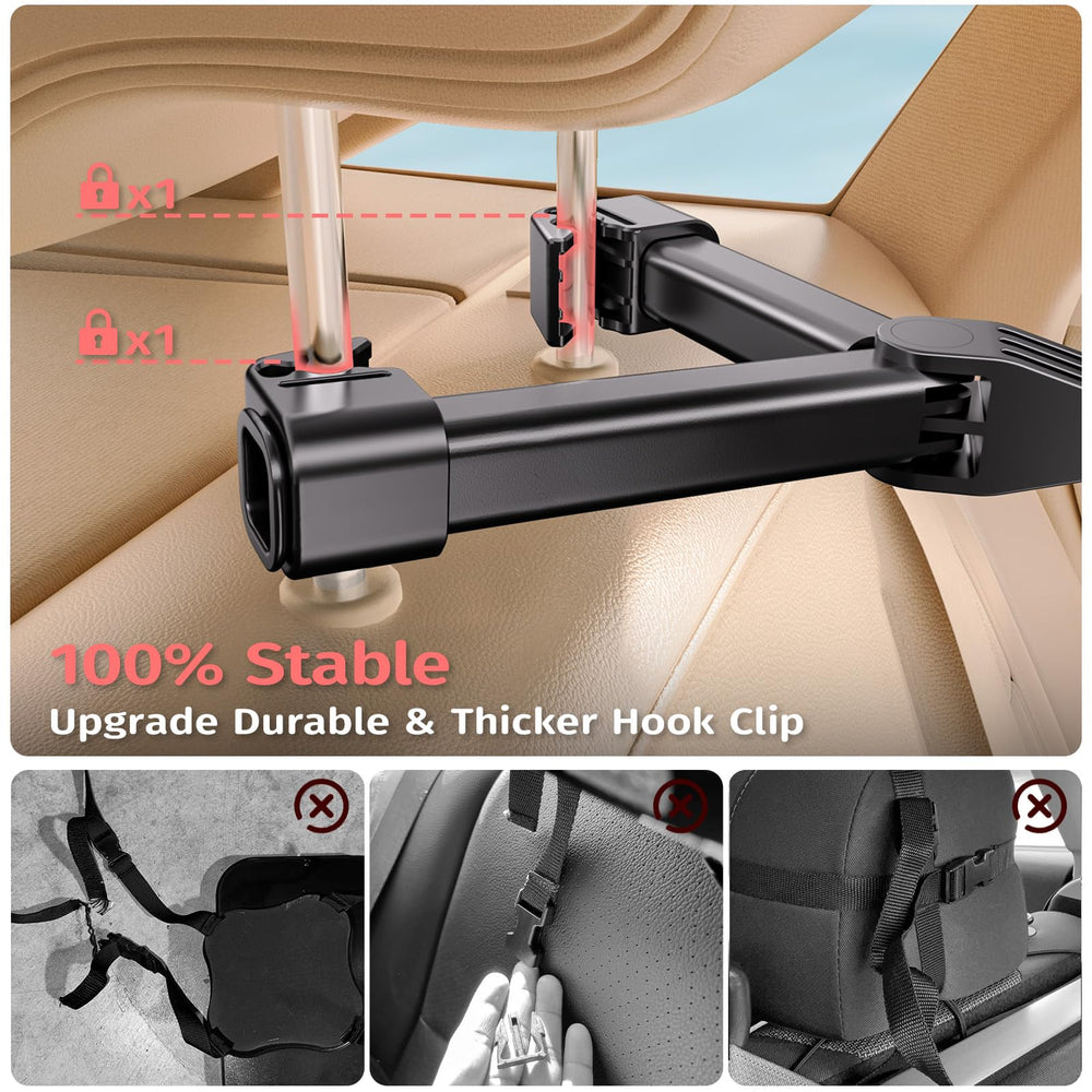 Mirrorsafe shatter-proof acrylic frame enhances safety during everyday car rides.