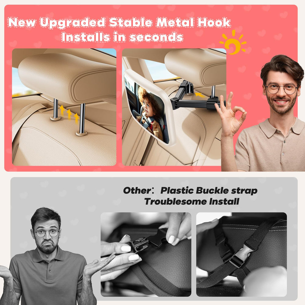 Mirrorsafe backseat view aids parental awareness of infant position.
