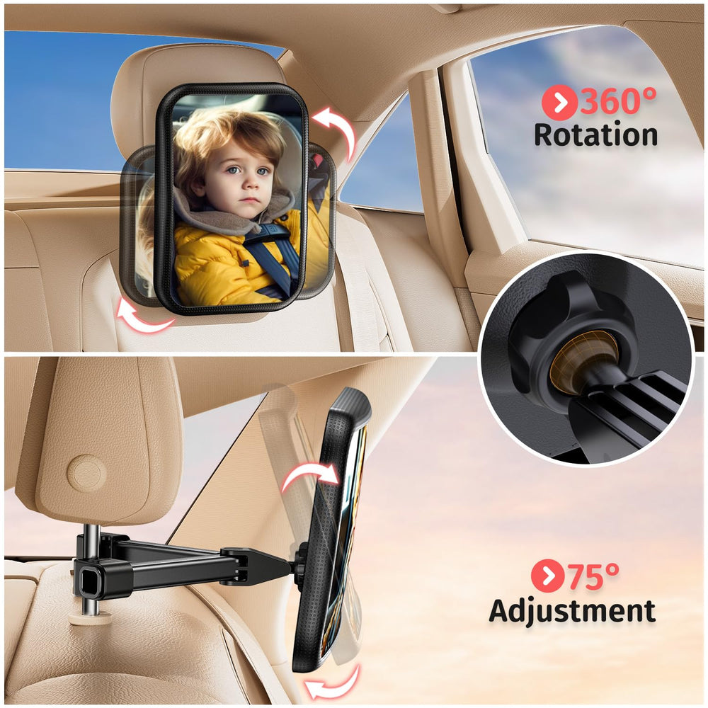MirrorSafe quick-fit design fits most car interiors and infant seats.