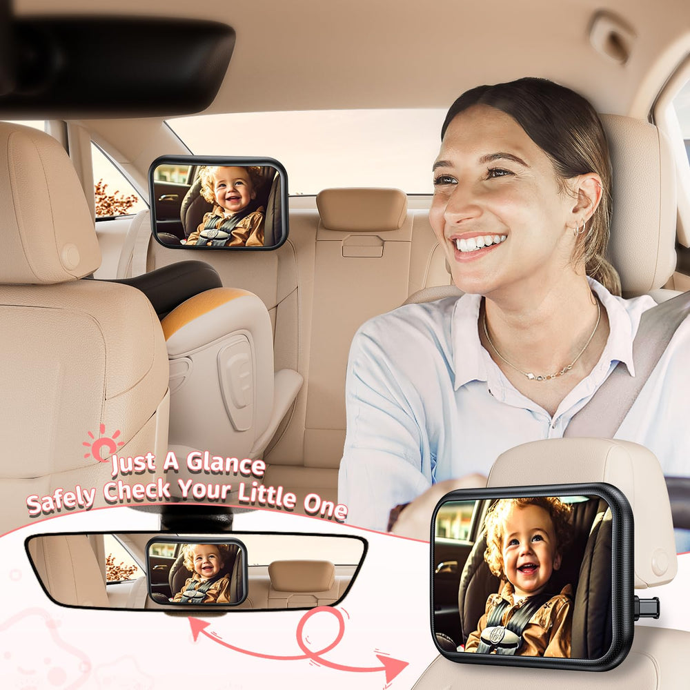 MirrorSafe tool-free installation in seconds suits most cars and seats.