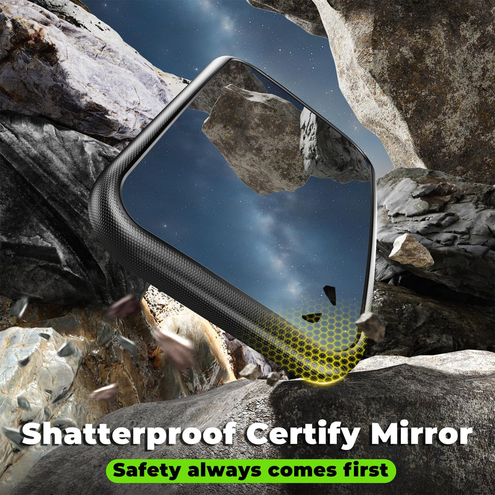 Mirrorsafe rear-facing viewing from the back seat for parent visibility.