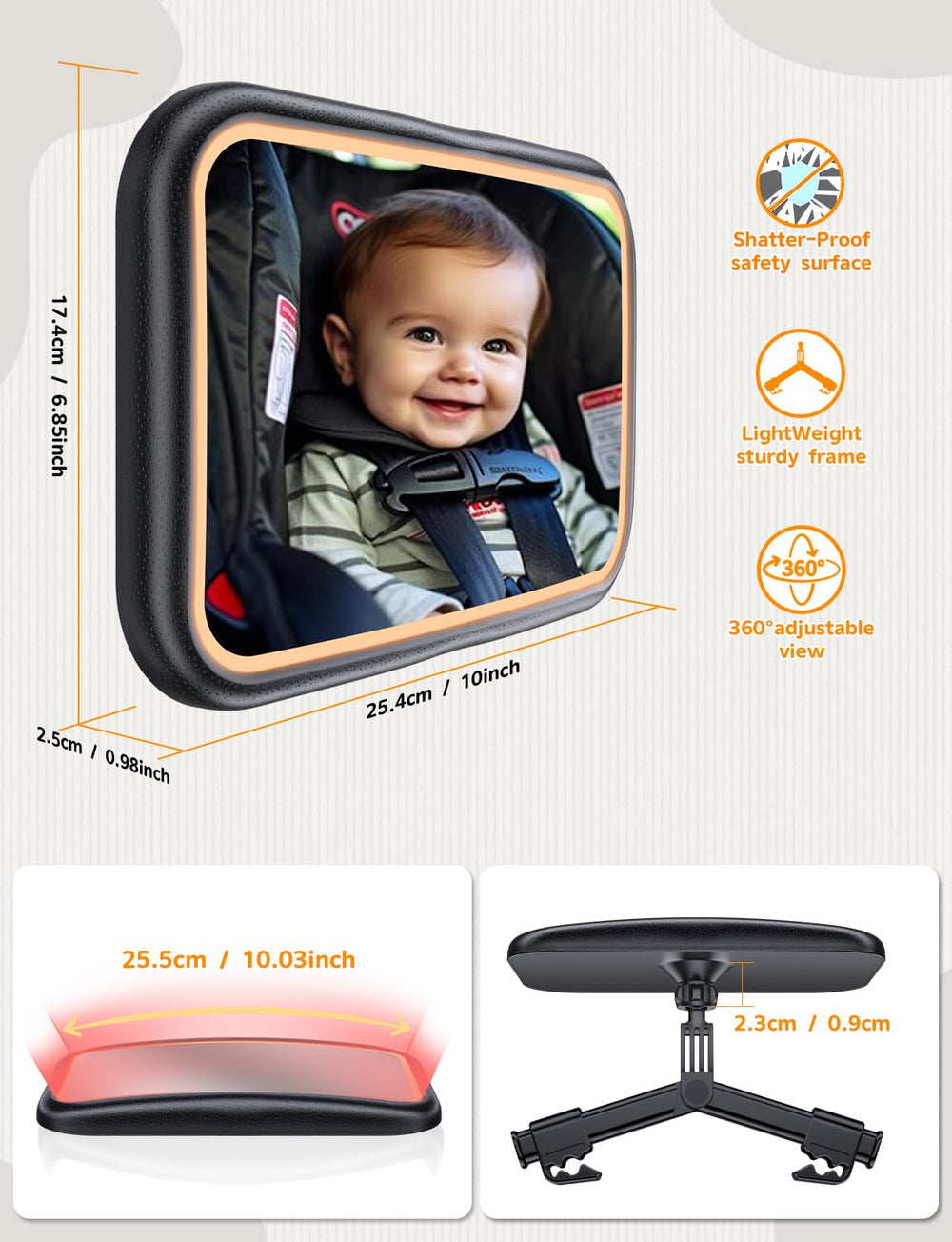 Mirrorsafe remote control allows convenient light adjustment during rides.