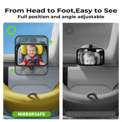Mirrorsafe shatterproof baby car mirror withstands regular car use.