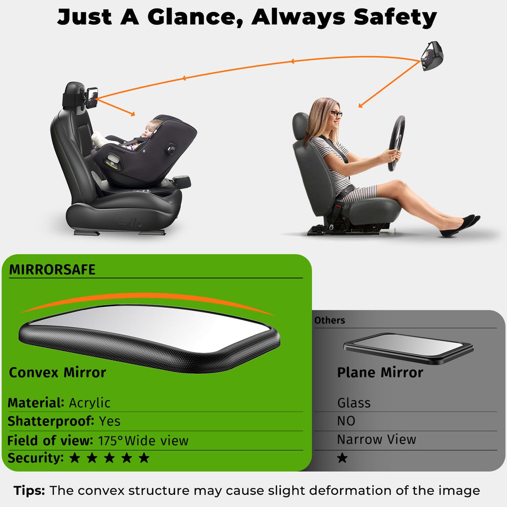 Mirrorsafe tool-free installation fits fixed headrests quickly.