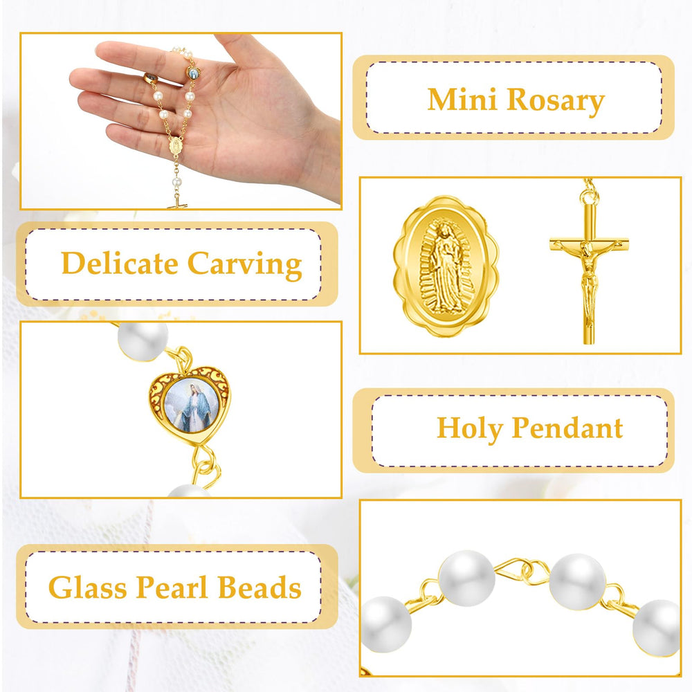 Misdary gold chain rosary highlights refined faith-inspired accessories for ceremonies.