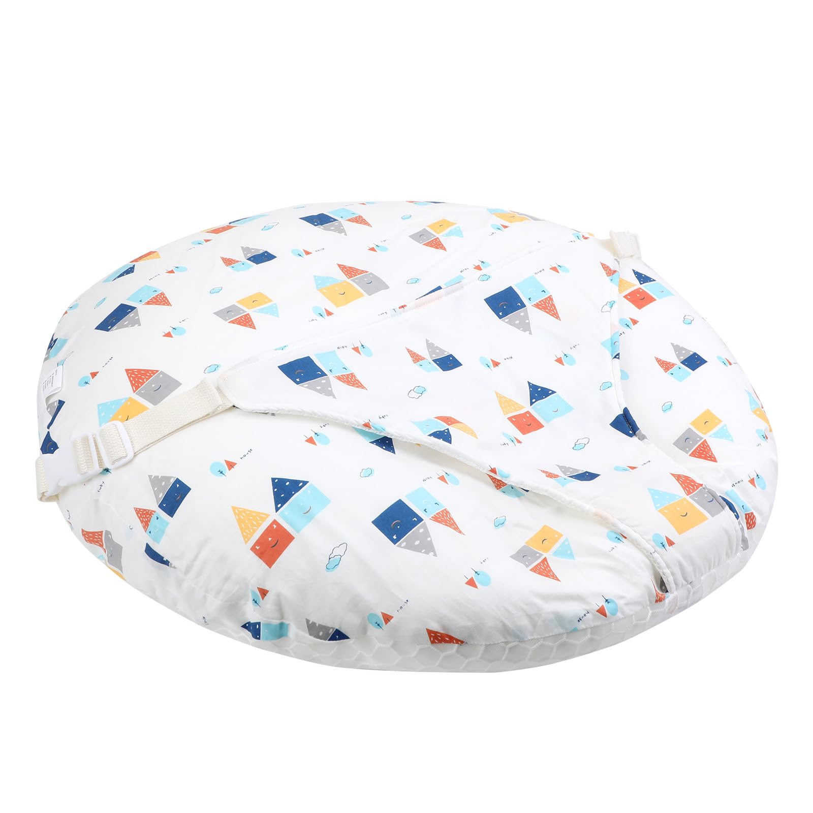 Misounda baby reflux pillow front view showing gentle incline for comfortable feeding