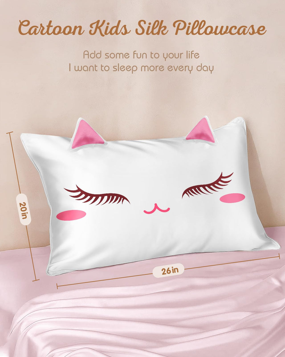 Hidden zipper on Miss Adola pillowcase enables easy removal and cleaning.