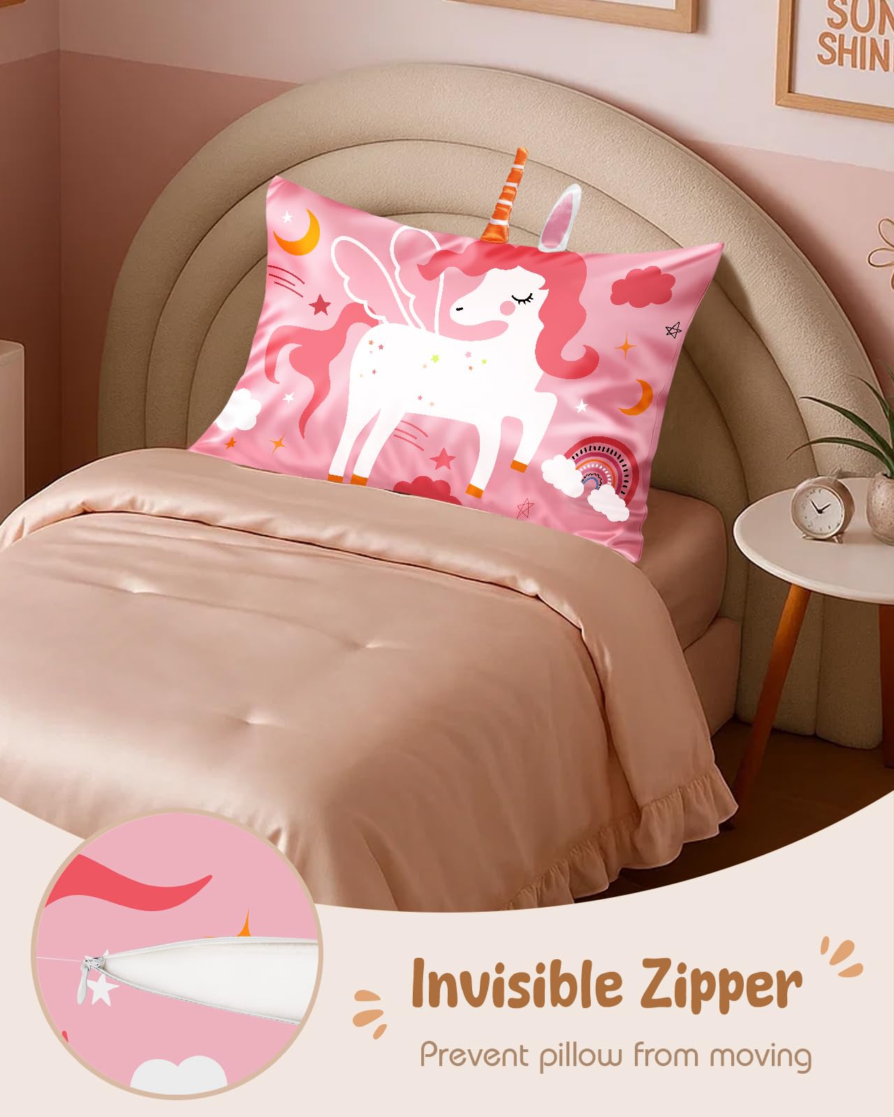 Vibrant 3D design on Miss Adola pillowcase sparks bedtime imagination