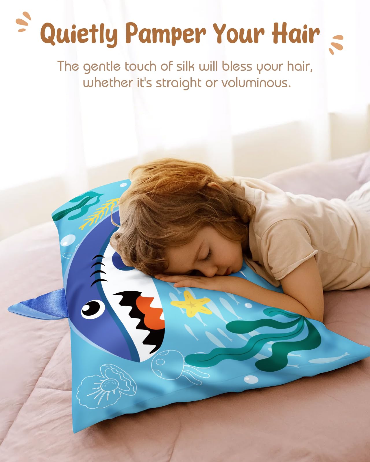 Miss Adola travel-friendly silk pillowcase for trips and naps.