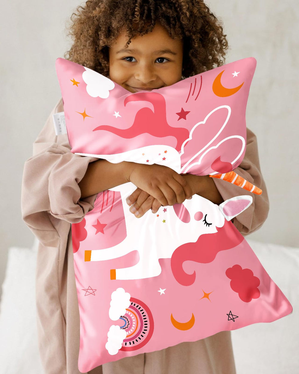 Unicorn graphic Miss Adola pillowcase adds cheerful kid-friendly style
