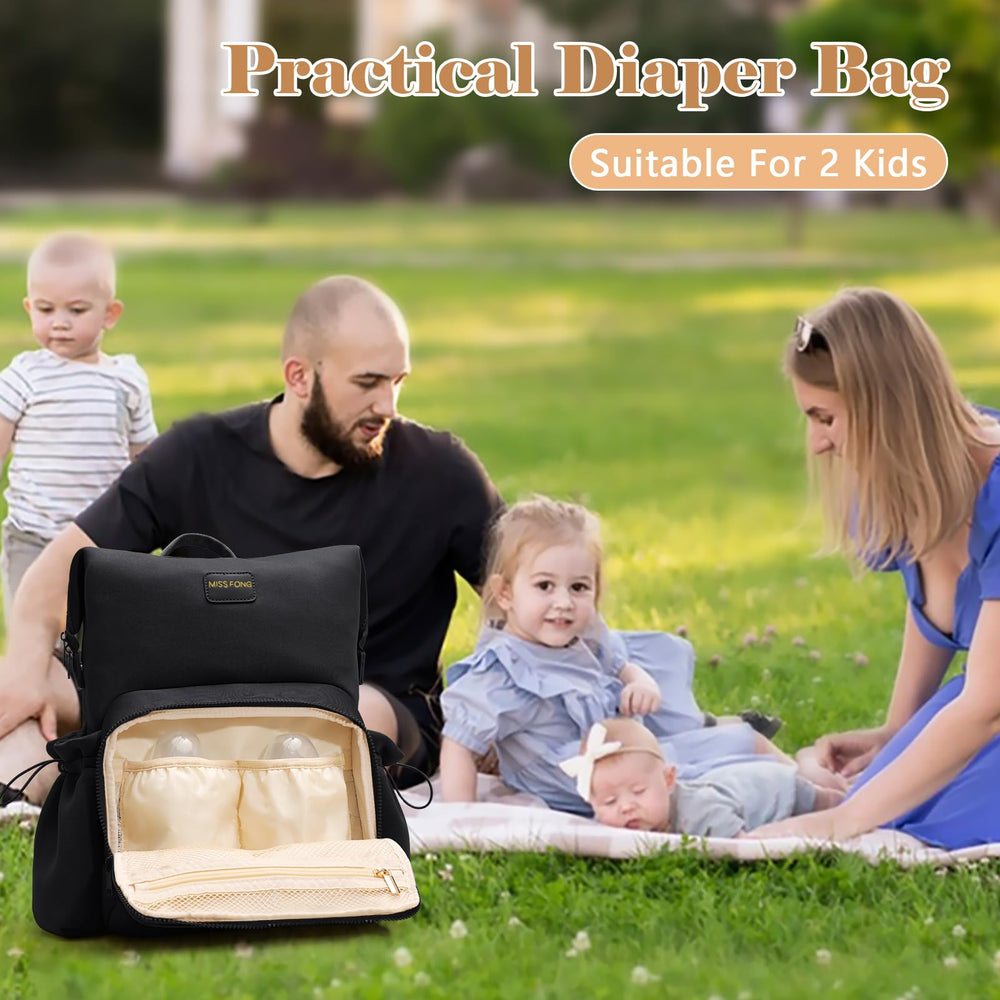 Miss Fong diaper bag backpack breathable straps reduce shoulder strain