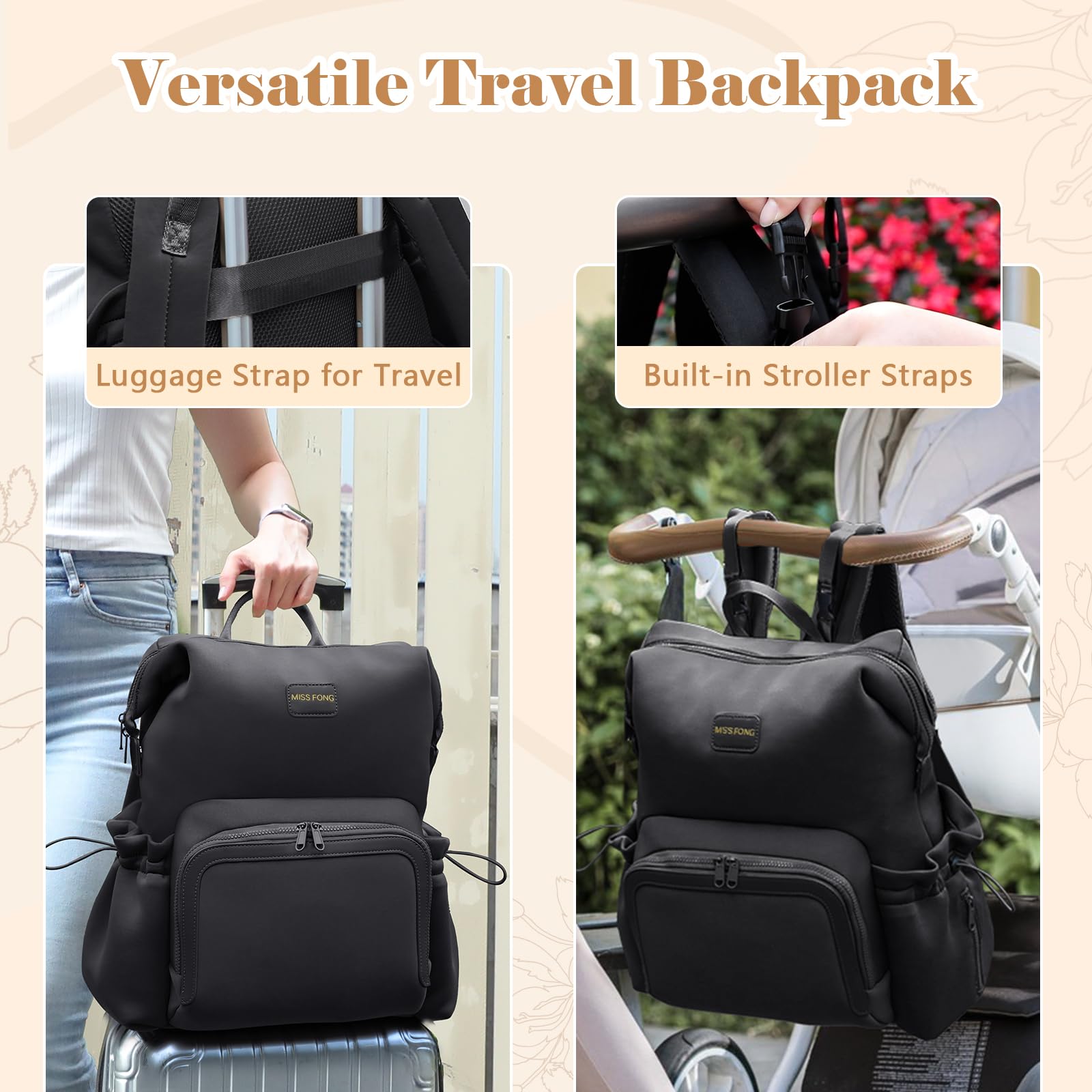 Miss Fong diaper bag changing pad provides soft on-the-go comfort