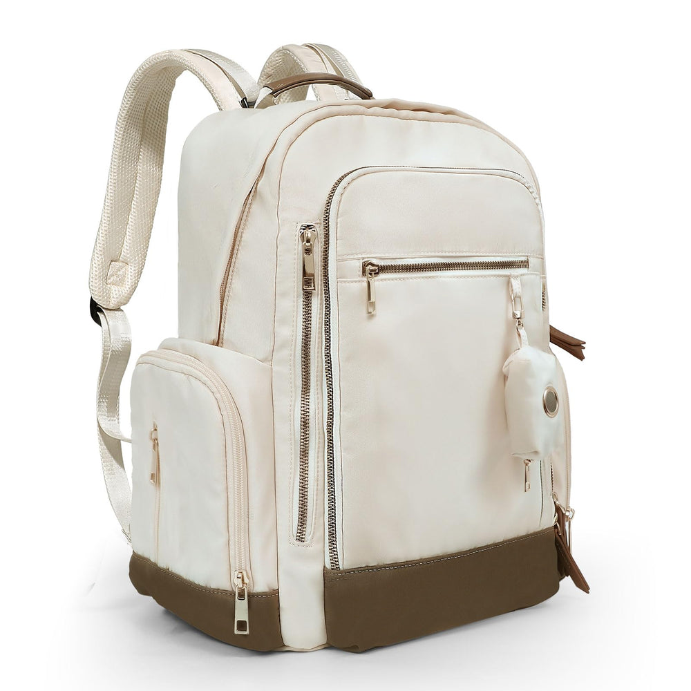 Miss Fong diaper bag backpack easy-clean fabric for fast upkeep.