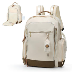 Miss Fong diaper bag backpack with foldable changing pad for on-the-go diapering.