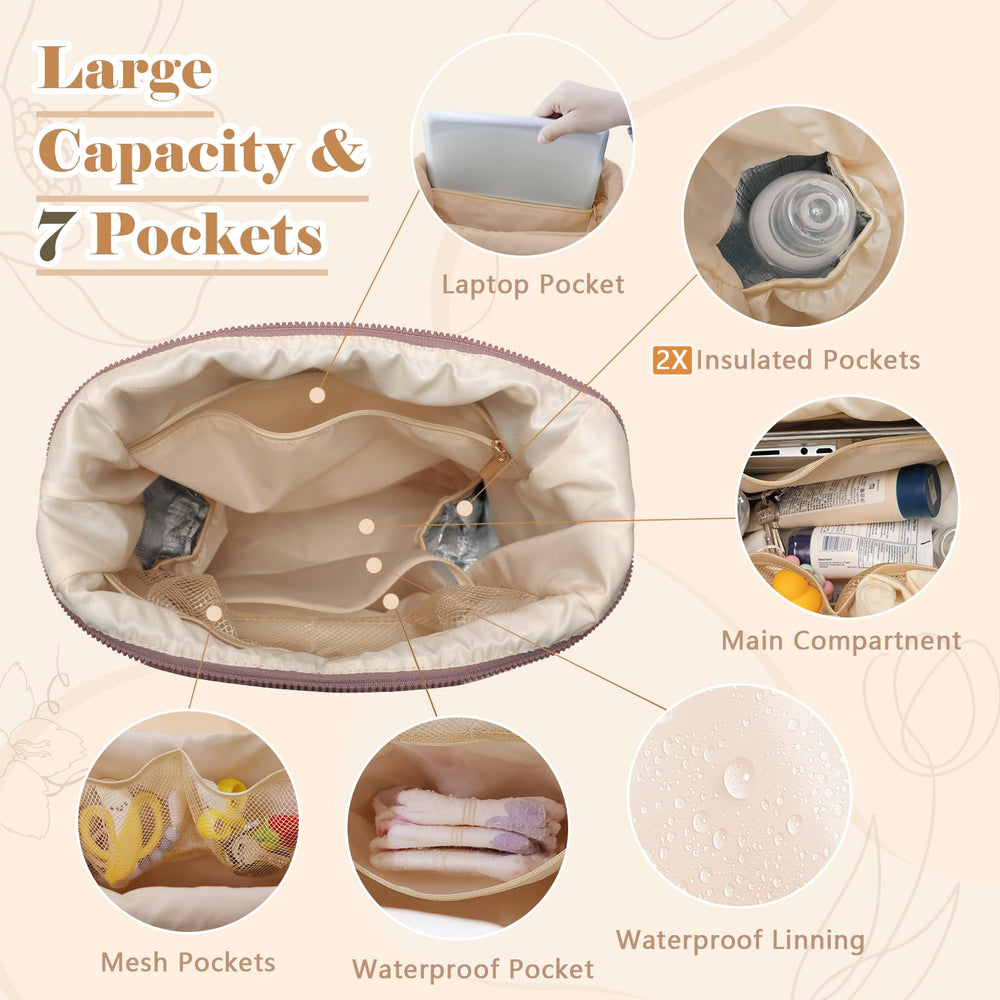 Miss Fong diaper bag backpack insulated bottle pockets help keep drinks ready.