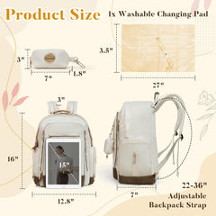 Miss Fong diaper bag backpack lightweight waterproof nylon for easy travel.
