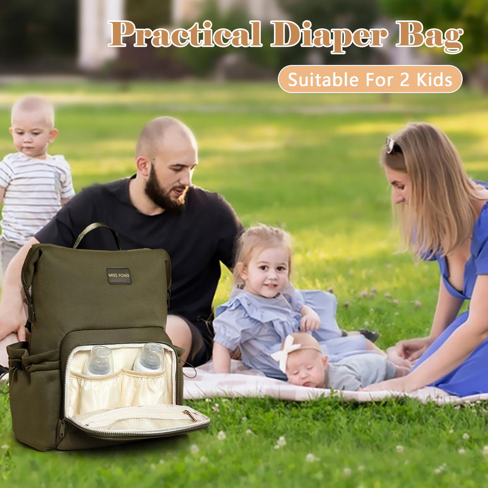 Miss Fong diaper bag backpack main compartment keeps baby essentials organized