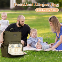 Miss Fong diaper bag backpack main compartment keeps baby essentials organized