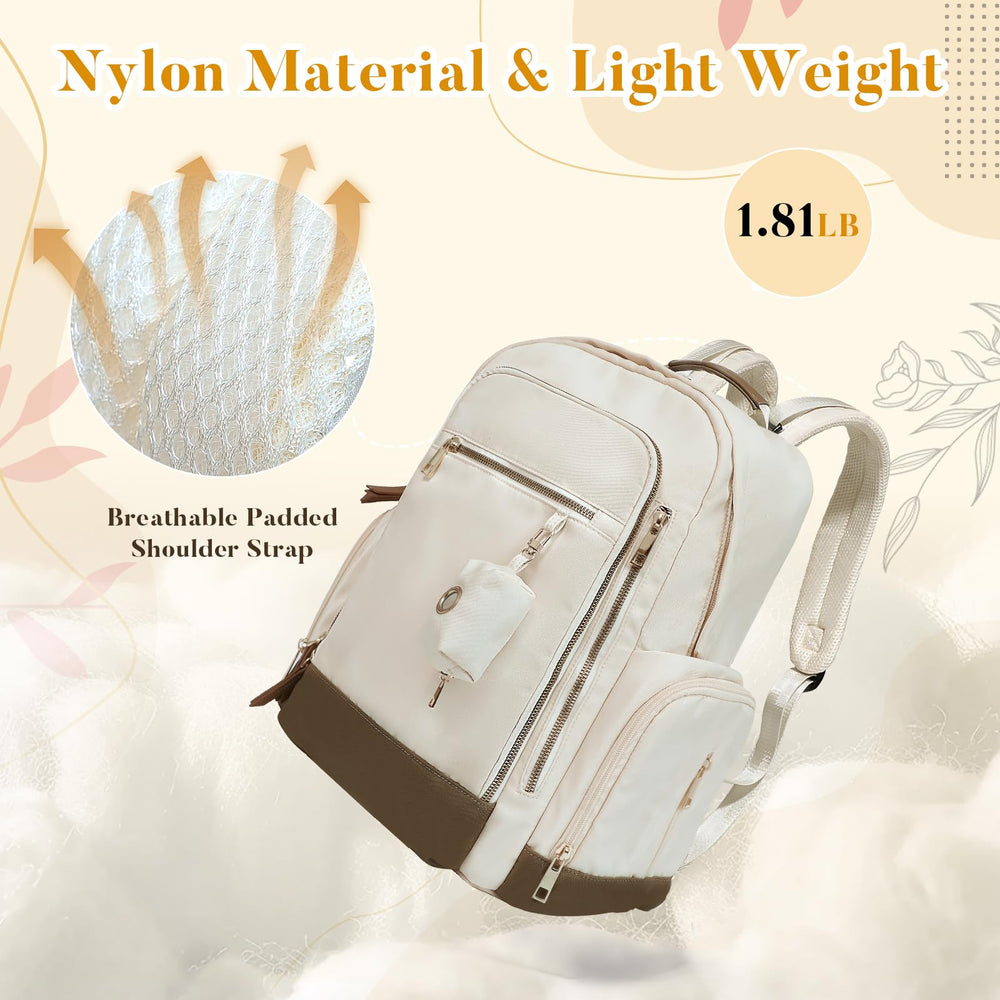 Miss Fong diaper bag backpack with stroller straps for hands-free outings.