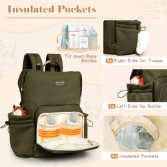 Miss Fong diaper bag backpack stroller straps attach easily for strolls