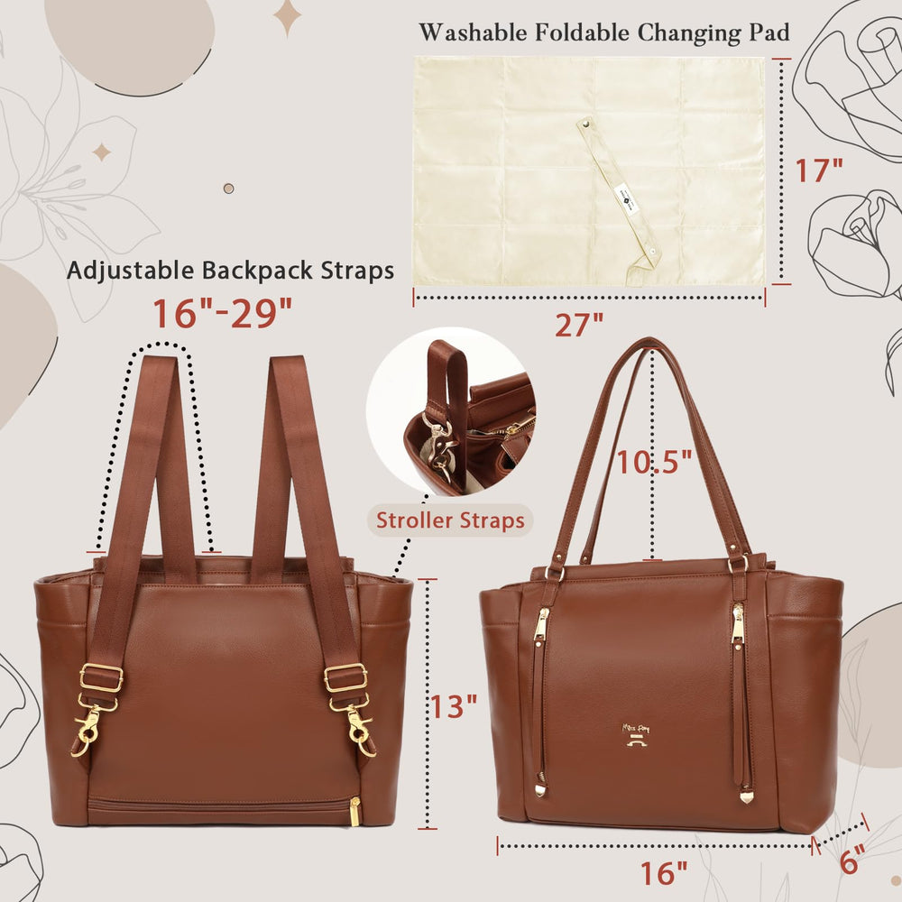 Miss Fong stroller straps to attach bag during strolls.