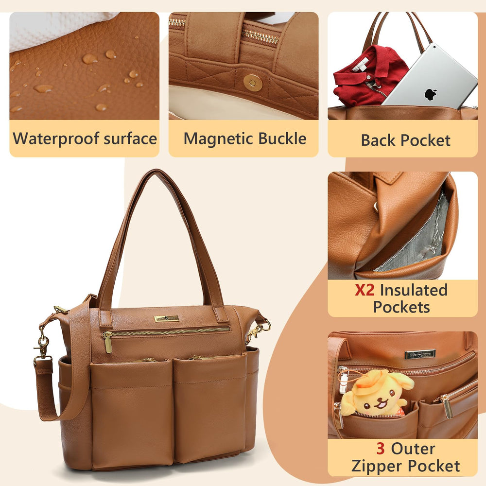 Miss Fong stroller straps let you attach the bag for hands-free outings.