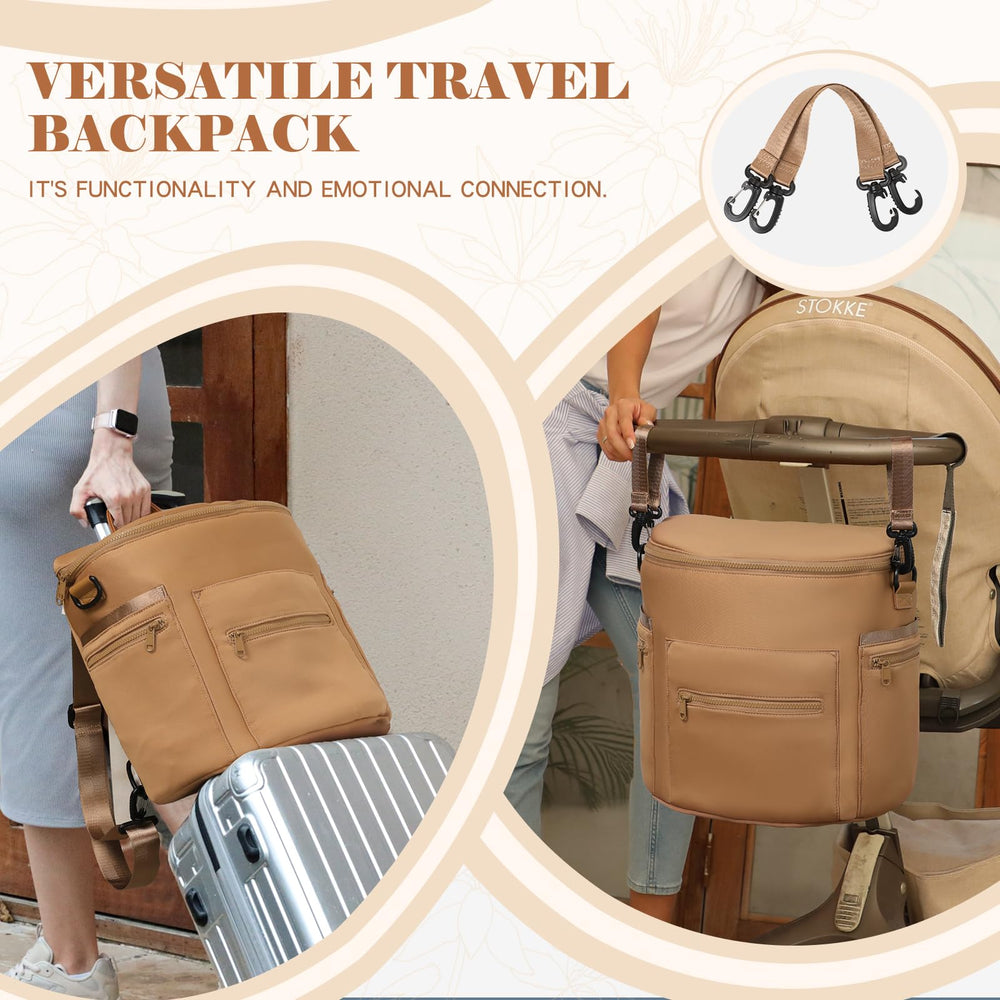 Insulated bottle pockets on Miss Fong diaper bag for temperature-safe feeding