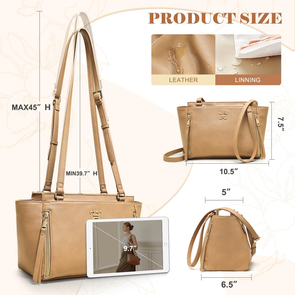 Miss Fong adjustable shoulder strap adapts for comfortable all-day wear.