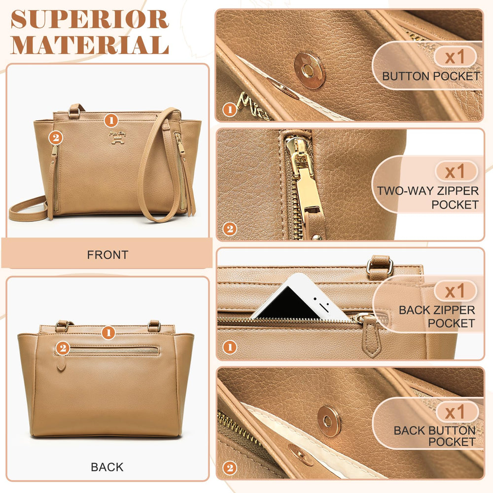 Miss Fong diaper bag with magnetic buckles helps quick access.