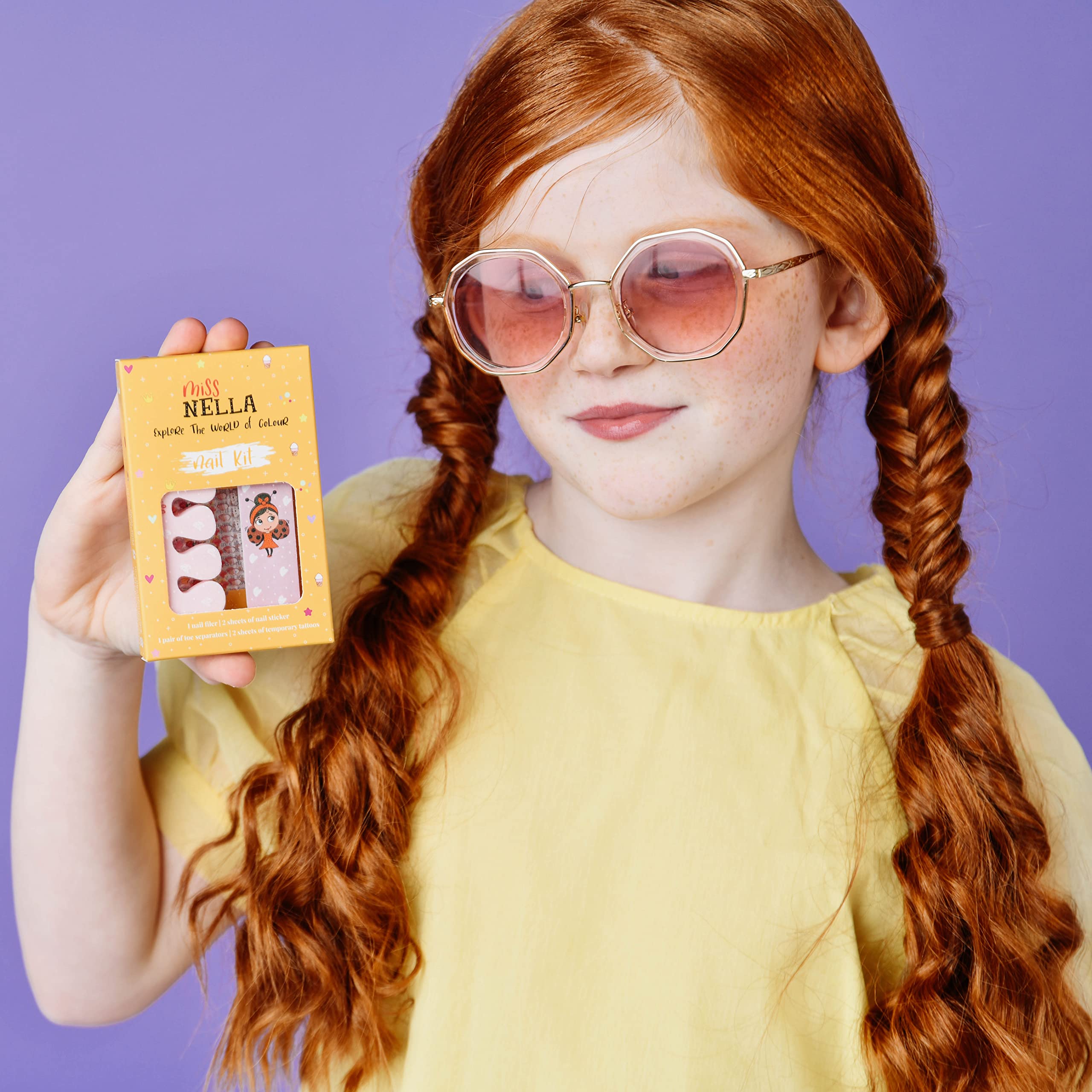 Miss Nella nail stickers for kids add colorful, mess-free nail art.
