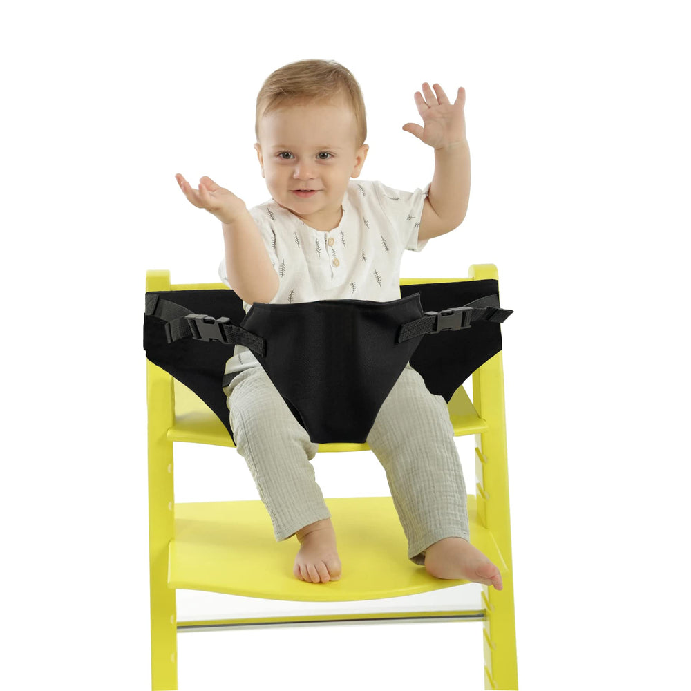 MISSEIAR baby harness seat attached to a high chair for secure feeding.