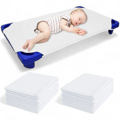 Mississippi Cotton 22x40 cot sheets fitted to standard toddler cot for a snug nap surface