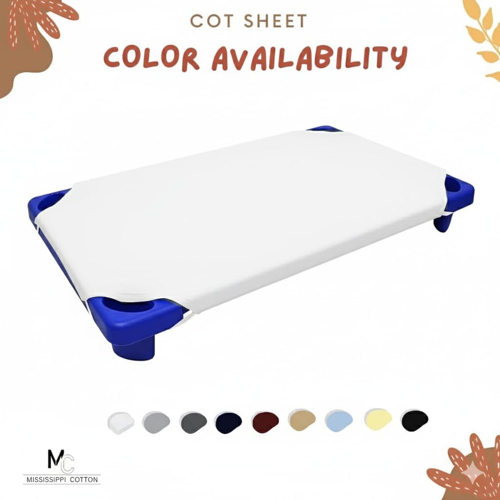 Mississippi Cotton color options showcase durable white and other solid colors.