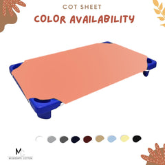Mississippi Cotton 22x52 fit on standard daycare cots.