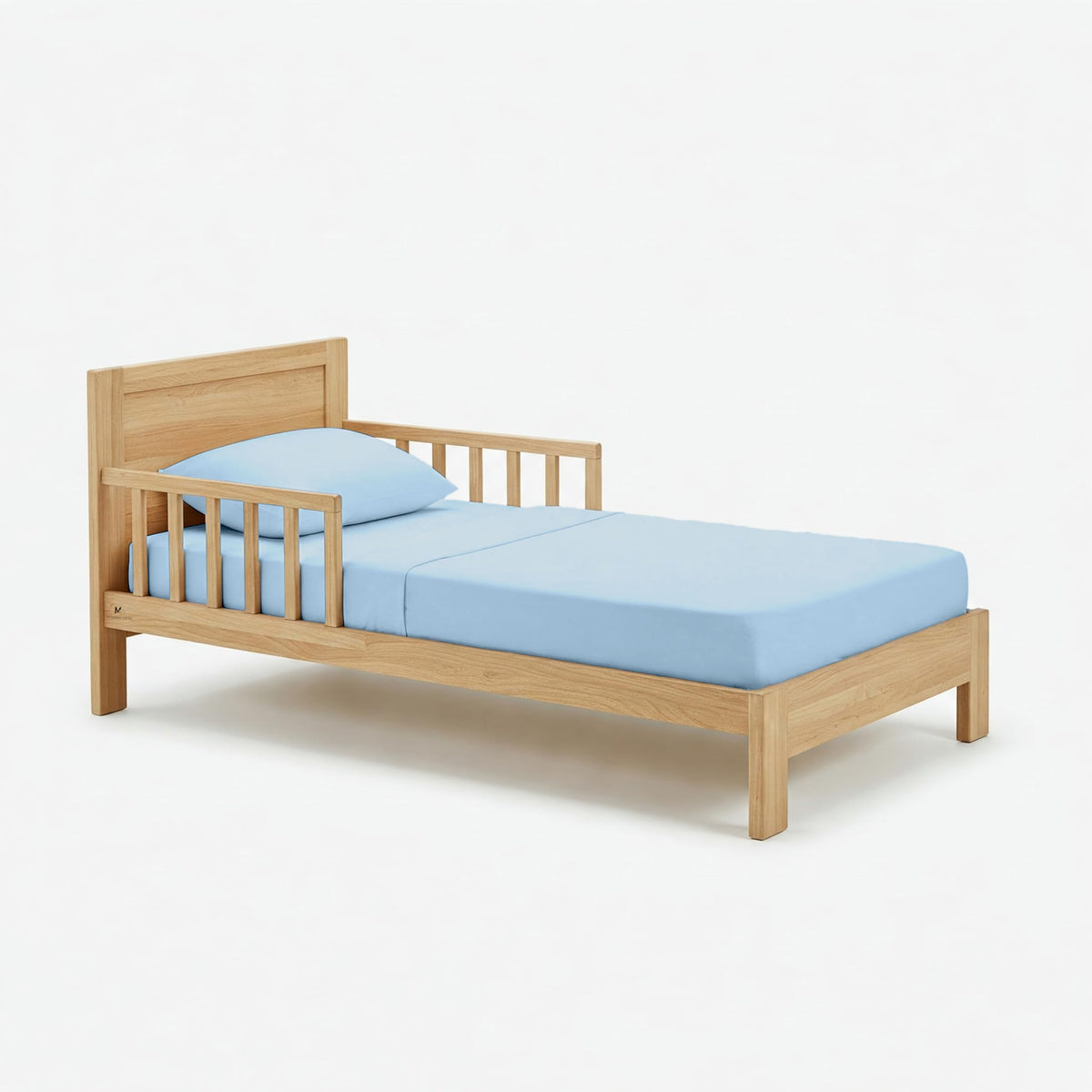 Mississippi Cotton fitted sheet fits standard crib mattresses snugly for secure sleep.