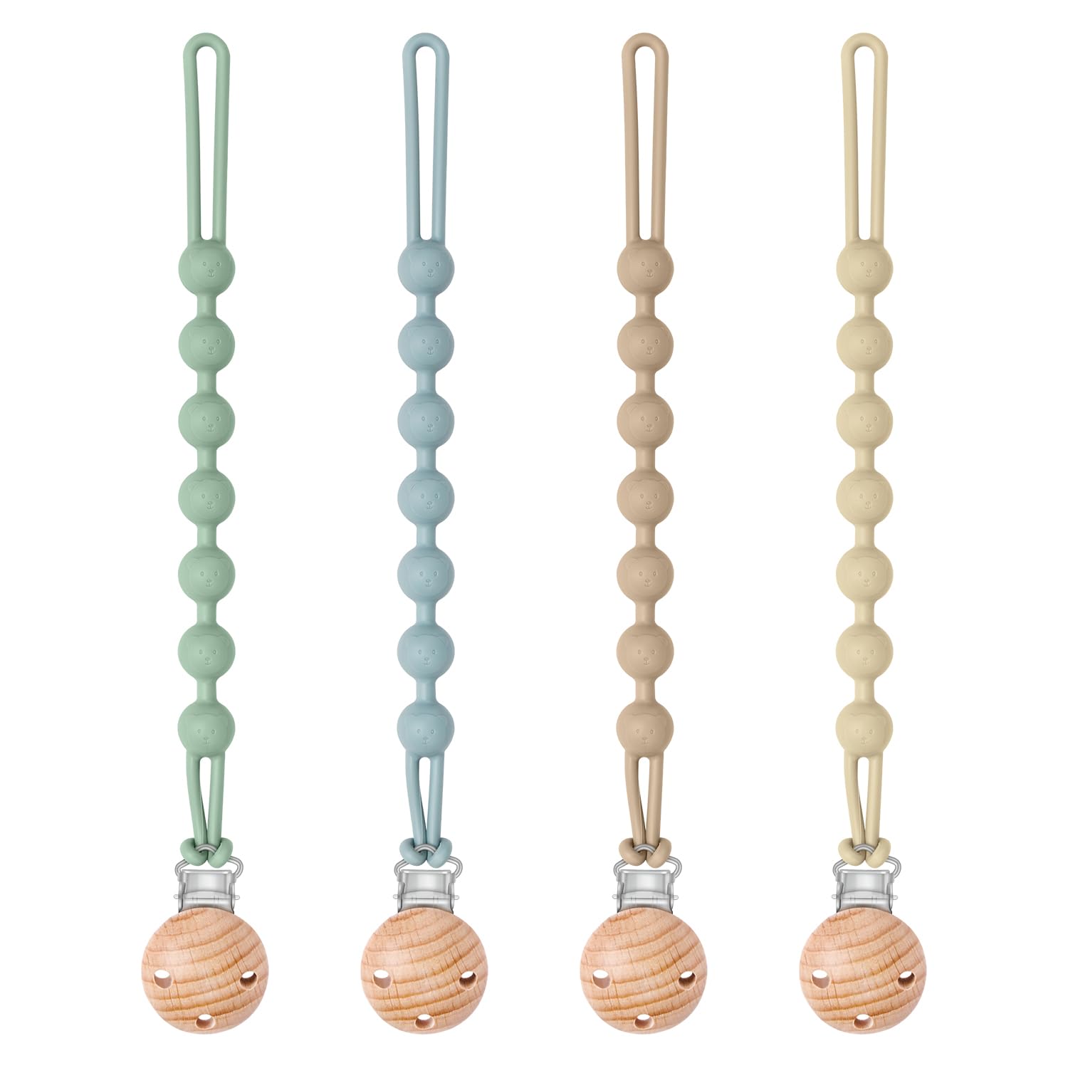 MISSLILI baby pacifier clip with one-piece design for safer, simpler use