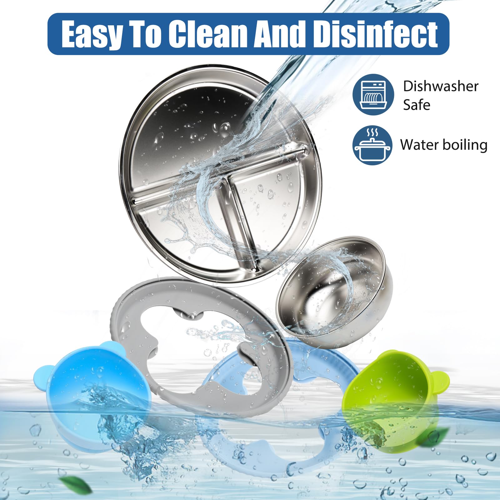 MISSLILI dishwasher-safe plates and bowls simplify post-meal cleanup.