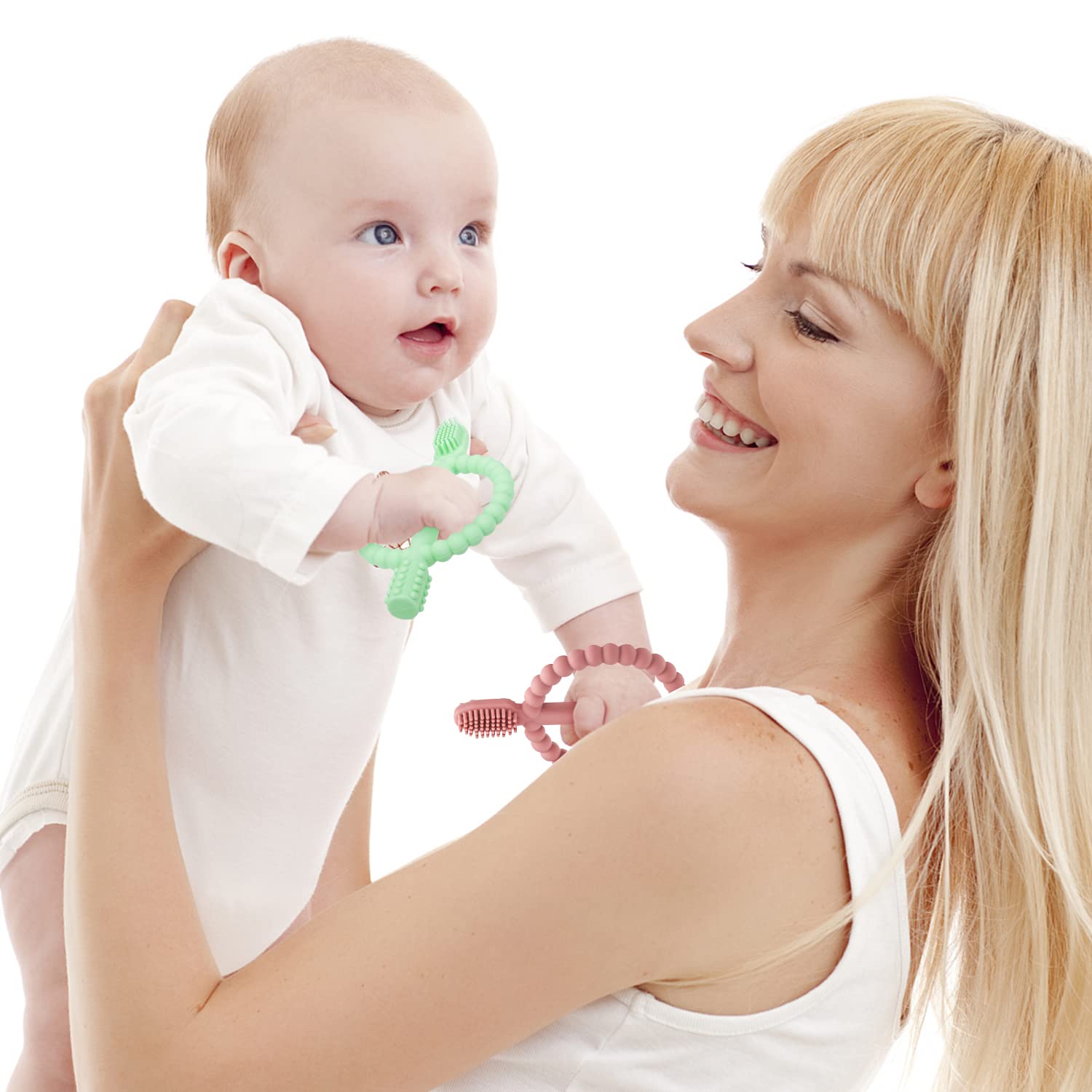 MISSLILI fridge-safe teether for optional cooling relief before gnawing.