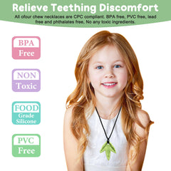 MISSLILI dinosaur chew necklace beige color for versatile wear