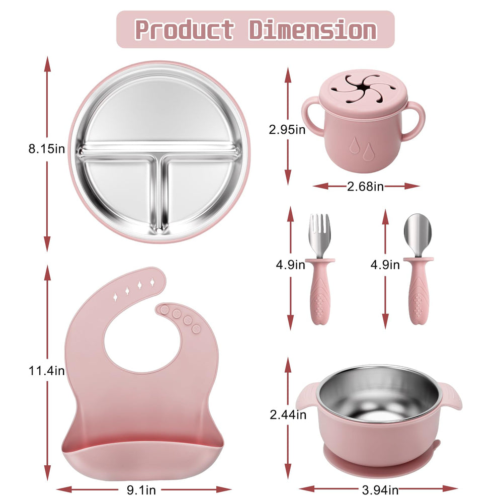 MISSLILI stainless steel bowl securely attaches to surface to minimize spills