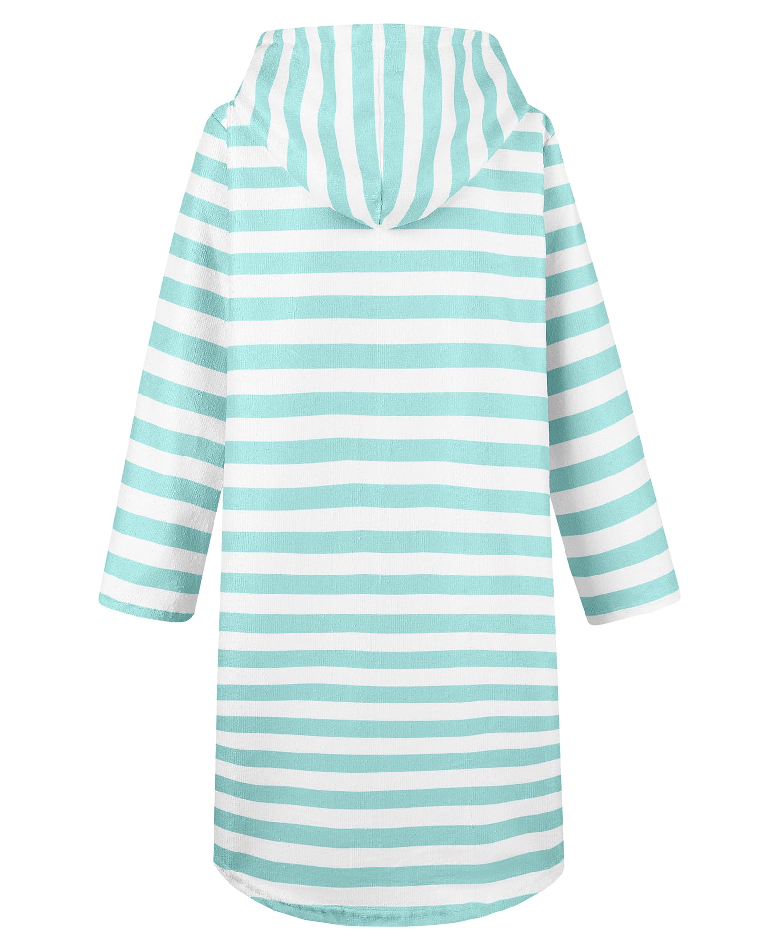 MissShorthair hooded towel poncho folded compact for easy packing